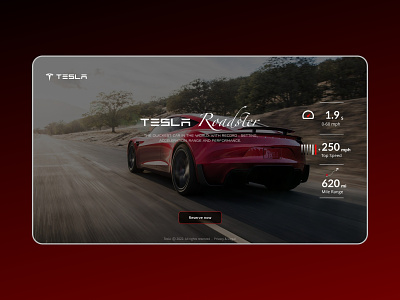Tesla 2022. Web design shot