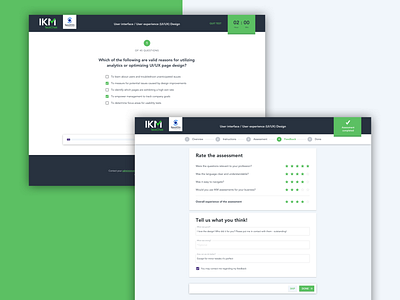 IKM TeckChek for Test Takers assessment rate survey timer ui ux