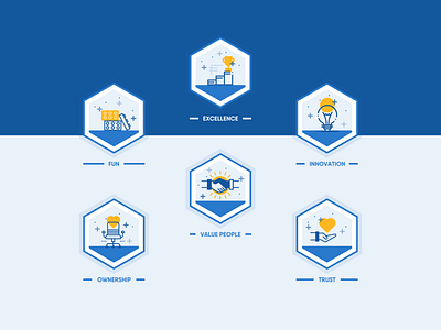 Company Value Badges badges icons values