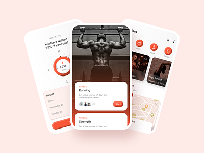 Fitness App 3d android app app branding design fit fitness fitness app graphic design gym gym app gym mobile app illustration mobile app ui ui designs uiux uiux designs ux designs workout