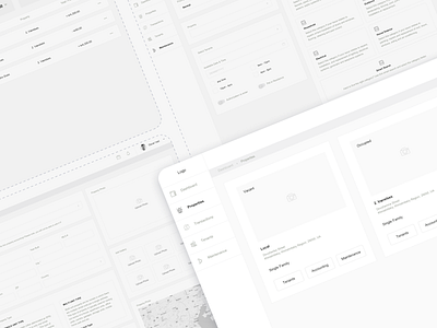Wireframing for Real Estate Software - SaaS account appartments business crm dashboard income maintenance platform pms property prototype real estate rent saas sell software tenant transactions web app wireframe