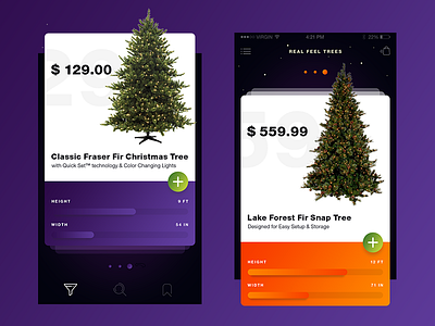 Christmas Tree Online Shopping app cards christmas christmas tree ecommerce app happy new year inspiration online shopping slider ui