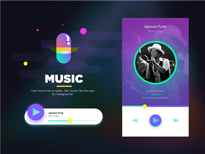 music palyer app color music palyer ui