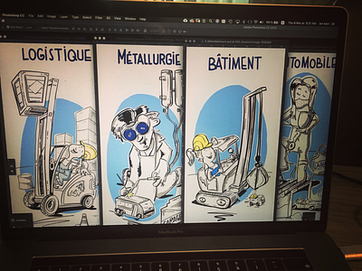 some cartooning for “ le mondial de l’emploi “