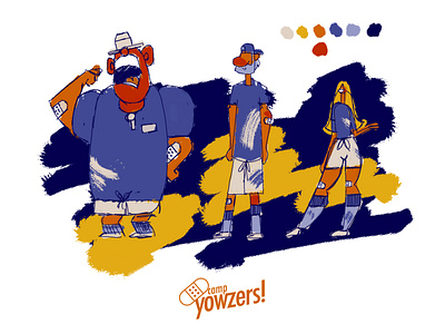 character design concept art - Camp Yowzers character design colour palette illustrationformotion schoolofmotion