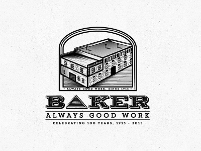 Baker Roofing Company Logo baker branding design logo old vintage