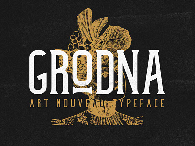 Grodna | Art Nouveau Typeface art design font letter nouveau typeface vintage