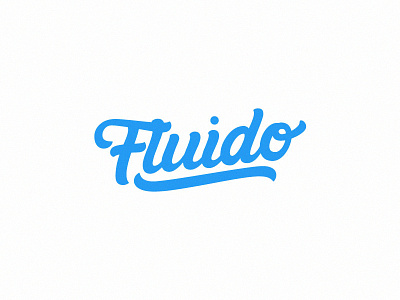 Fluido Lettering Calligraphy Logo art blue branding calligraphy design fluid fluido identity lettering logo