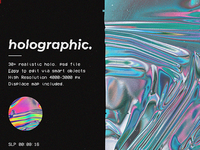 Holographic foil mock-up template