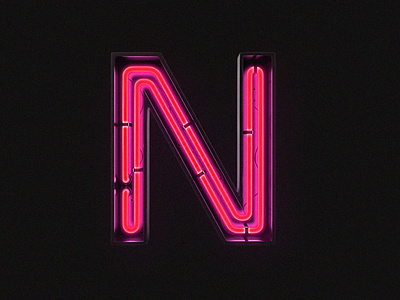 3D Neon letter