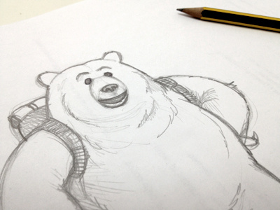 Sketch of Tracky bear drawing ilustration sketch track tracky