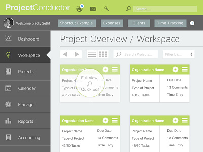 Project Conductor Dashboard Workspace