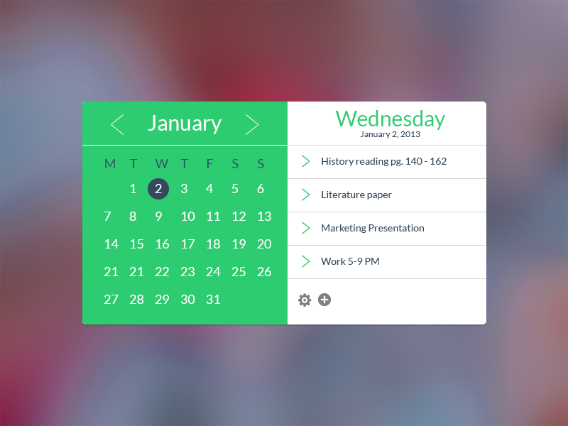 Calendar + Task by Seth Coelen on Dribbble