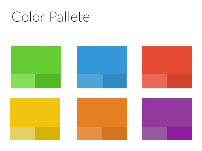 Color Pallete branding clean colors flat fresh pallete style guide ui ui kit