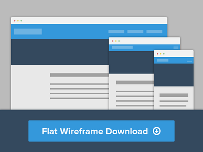 Flat Wirefame PDS download browser clean download flat freebie psd website wireframe