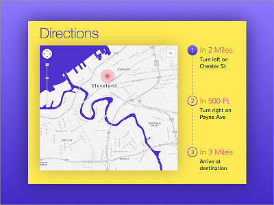 Daily UI 020 | Location Tracker 020 daily ui dailyui directions location map shadow box