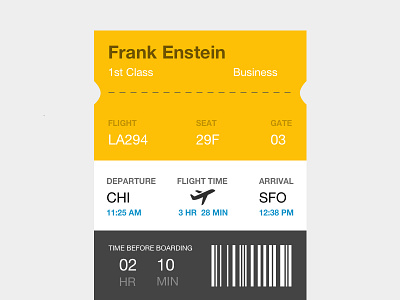 Daily UI 024 | Boarding Pass