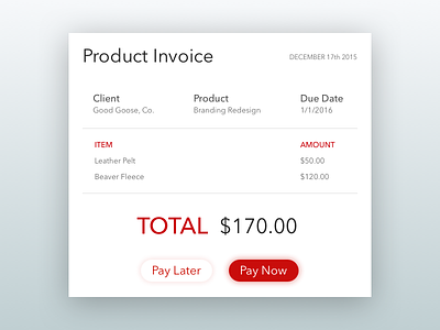 Daily Ui 046 | Invoice 046 button checkout clean daily ui dailyui email invoice receipt