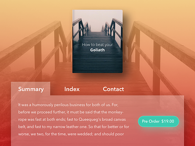 Daily UI 075 | Pre Order 075 book conversion daily ui dailyui landing page pre order tabs