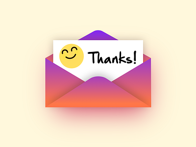 Daily UI 077 | Thank You 077 daily ui dailyui emoticon envelope glow letter shadow thank you