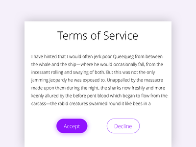 Daily UI 089 | Terms of Service