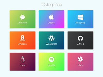 Daily UI 099 | Categories
