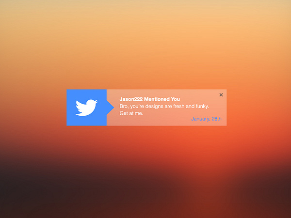 Twitter Notification :: Rebound by Seth Coelen on Dribbble