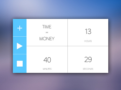 Time = Money interface metro minimal simple application time ui ui design web app windows 8