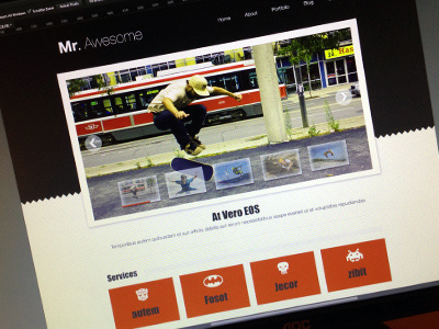 Mr. Awesome Website dark flat homepage light metro ui user interface ux website website design