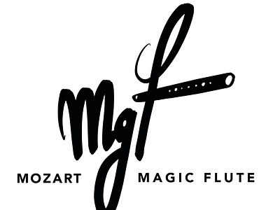 Logo of Mozart's opera "The Magic Flute" art design digital illustration logo magicflute mozart opera sketch theater