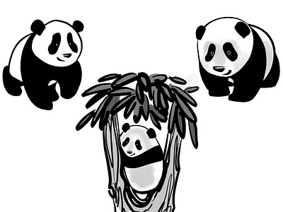 Pandas have only their inherent grace and plasticity ))