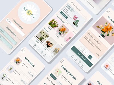 Trendy Florist App app ui ux ux design