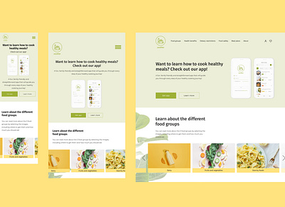 Youthier - Healthy eating habits 🥕 app design healthy meals ui ui design ux ux design uxiu website