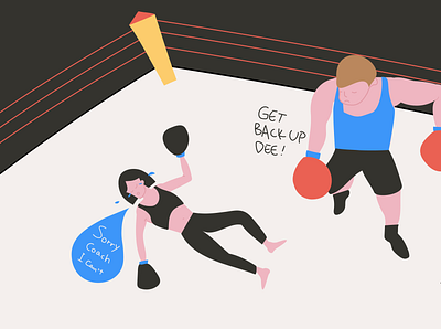 My Muai Thai session with a PT illustration