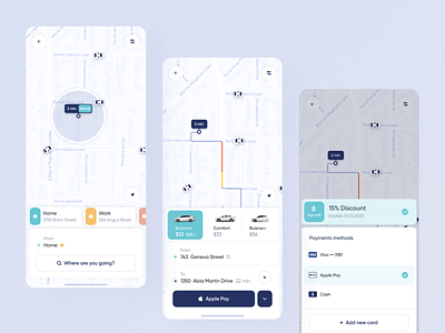Taxi App Concept by Sergey Sivukhin on Dribbble