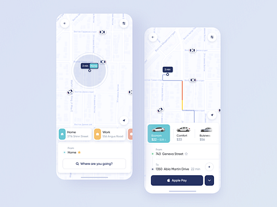 Taxi App Concept by Sergey Sivukhin on Dribbble