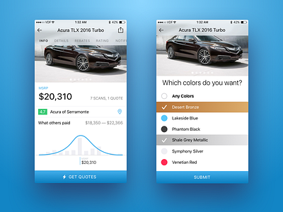 Car Buying iOS App cars ios ui