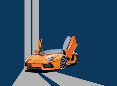 Super car 2d design graphic design illustration print super car vector