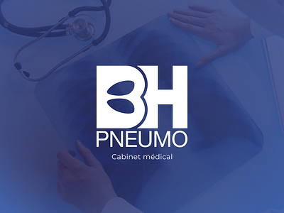 BH PNEUMO Medical Office brand identity branding design icon identity illustration logo minimal typography vector