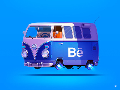 Hello Behance behance bus car hello icon illustration logo servin t1 volkswagen vw