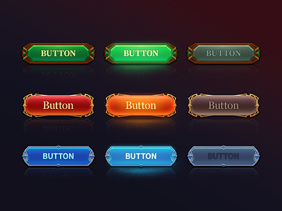 Game UI. Elements. Buttons 2 buttons game gui ui
