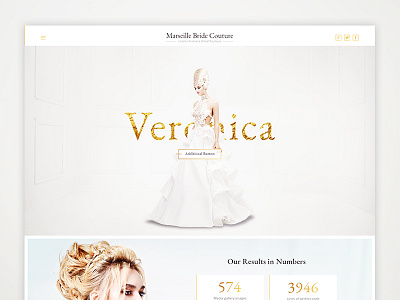 Marseille Bride Couture | Site Concept for Weblium.com clean design experience home invoice landing page surge user ux web website