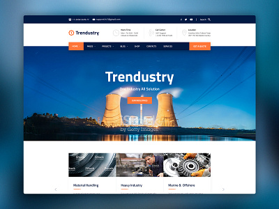Trendustry | Multilayout WordPress Theme blog design clean design logo typography ui web website