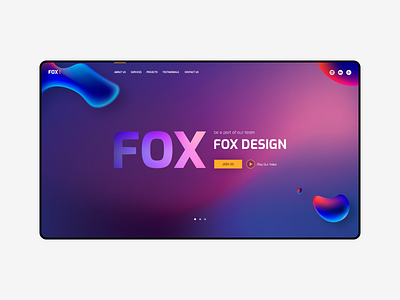 FOX | Site Concept for Weblium.com clean experience illustration landing typography ui ux web website