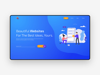 Website concept for a web development agency. 2019 awards best blue clean design developement experience illustration landing typogaphy ux web agency website