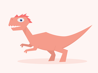 Pink Dino 2d character dinosaur illustration pink