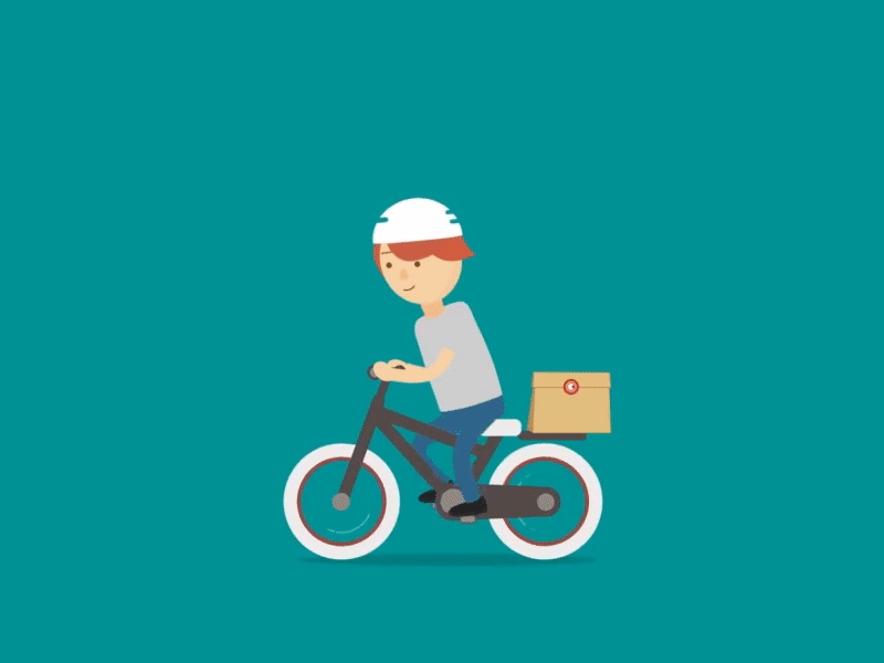 Home Delivery 2d animation character animation cycle food home delivery