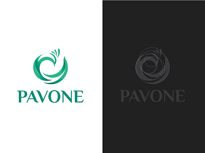 Pavone identity logo peacock