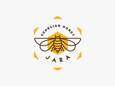 Jara Honey bee georgian honey logo