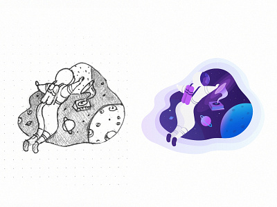 Music Explorer Copy character cosmos design illustration onboarding space